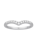 Alliance Femme "Aile de Mouette" Or Blanc & Diamants