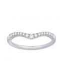Alliance Femme "Aile de Mouette" Or Blanc & Diamants