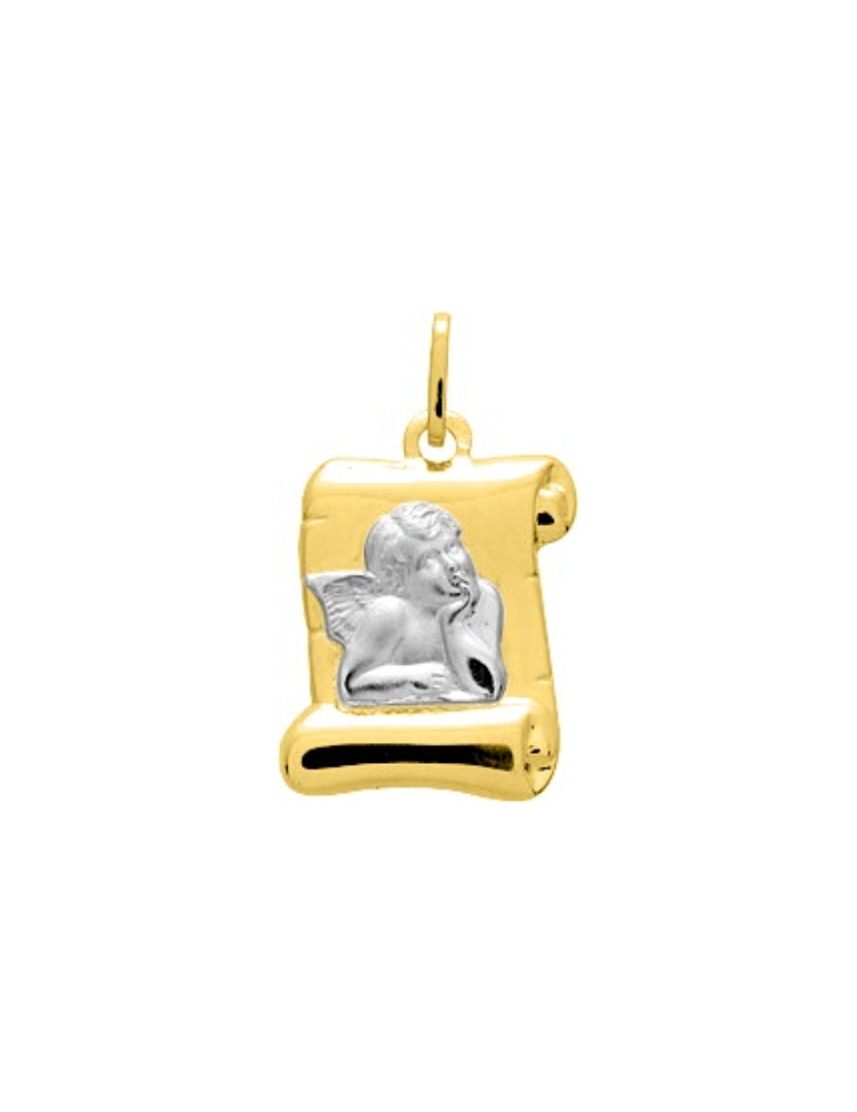 Médaille Ange Or Jaune et Blanc