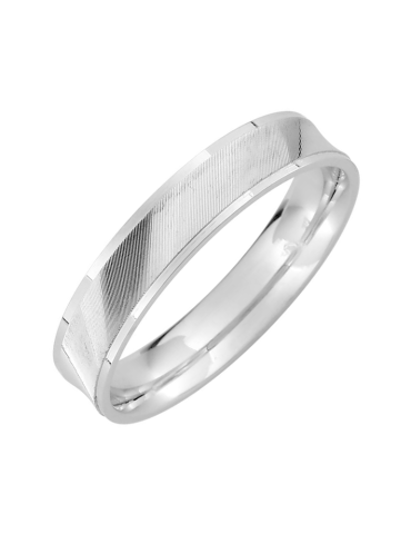 Alliance Homme en Or Blanc