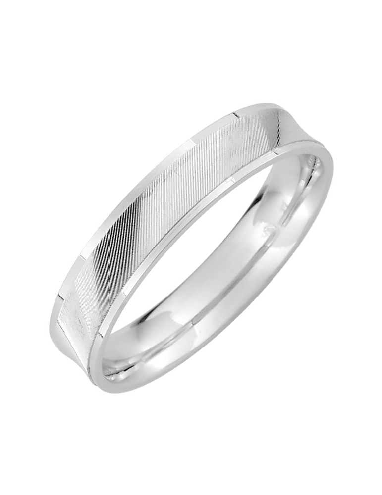 Alliance Homme en Or Blanc