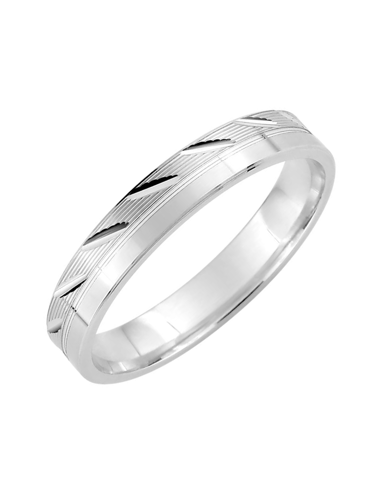 Alliance Homme en Or Blanc