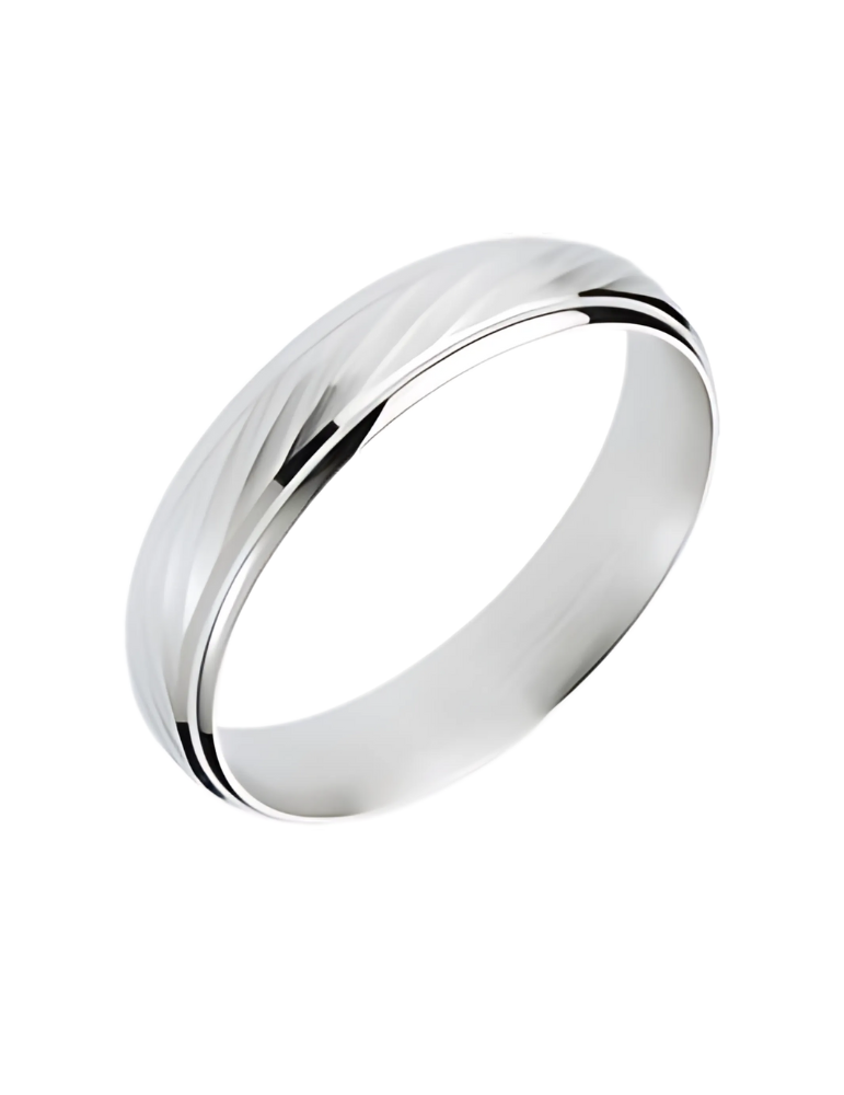 Alliance Homme Or Blanc