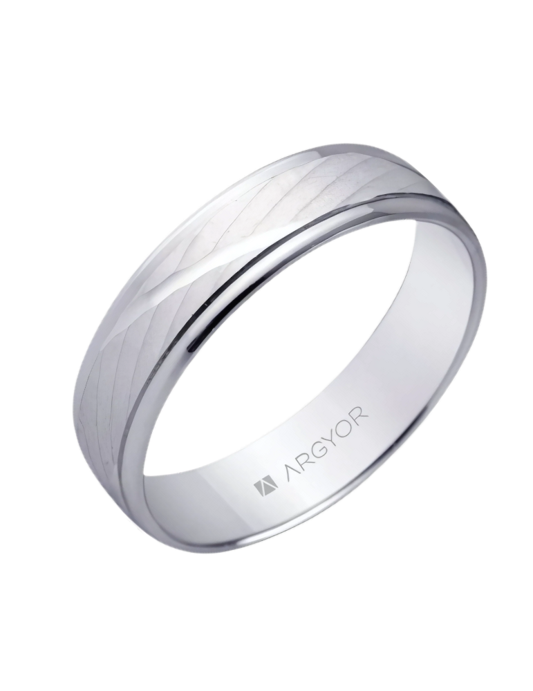 Alliance Homme Or Blanc