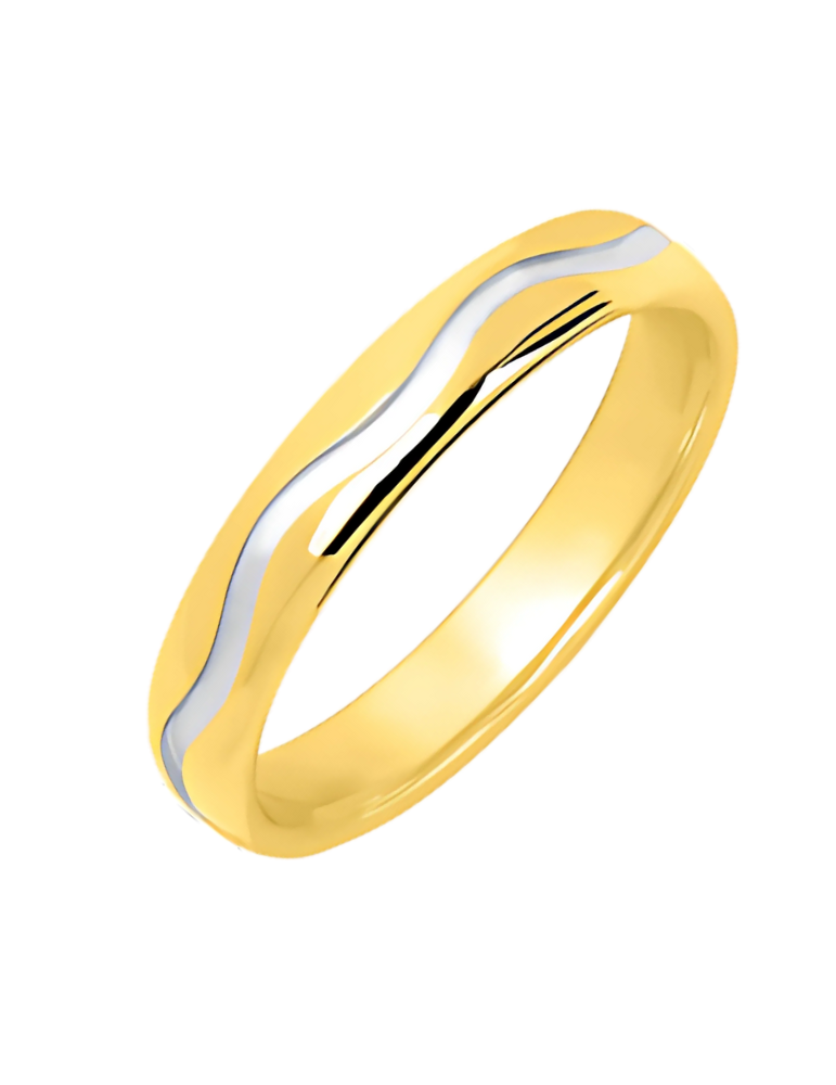 Alliance Homme Or Blanc & Or Jaune