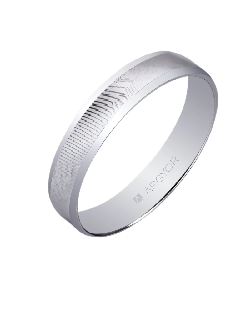 Alliance Homme Or Blanc