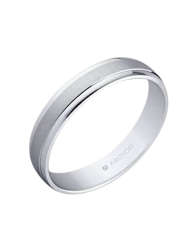 Alliance Homme Or Blanc