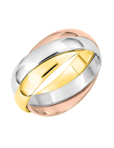 Alliance Homme en Or Jaune, Or Blanc & Or Rose