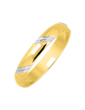 Alliance Homme en Or Blanc & Or Jaune