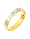 Alliance Homme en Or Blanc & Or Jaune