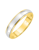 Alliance Homme en Or Blanc & Or Jaune