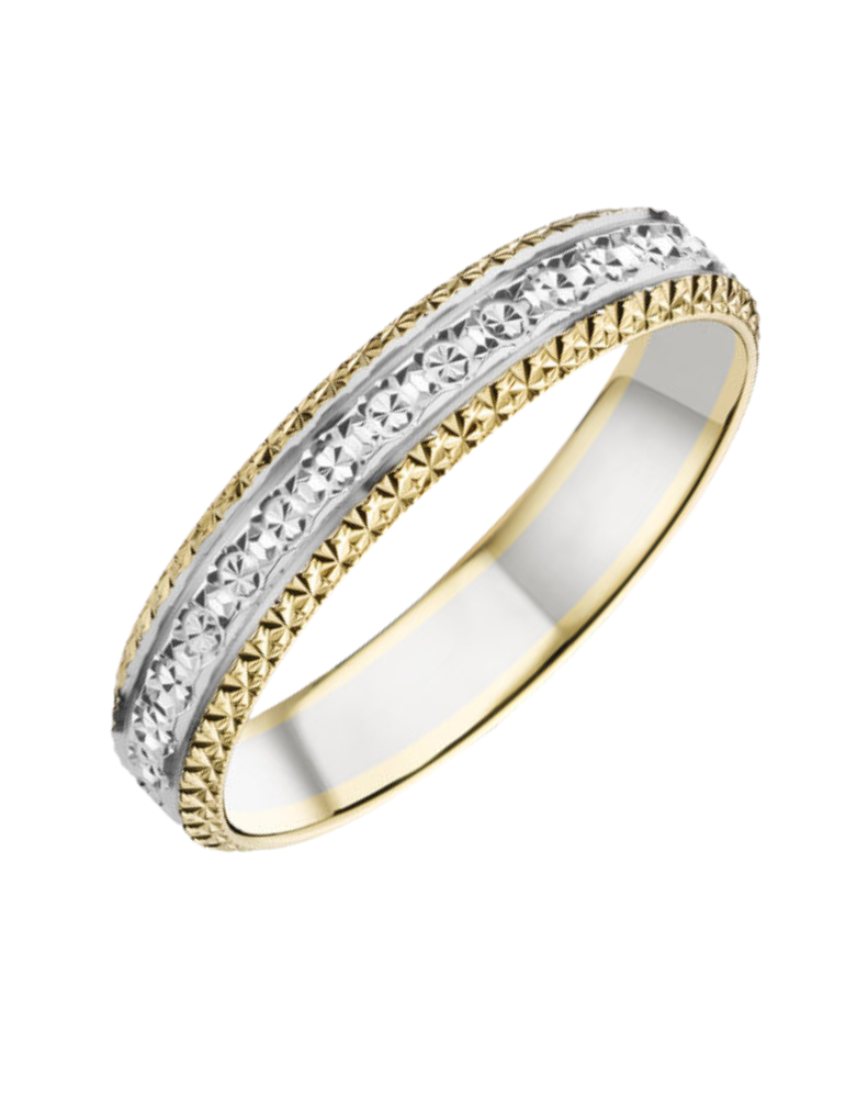 Alliance Femme Or Jaune & Or Blanc