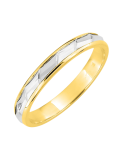 Alliance Femme en Or Jaune & Or Blanc