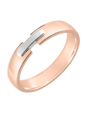 Alliance Femme en or Rose & or Blanc