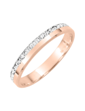 Alliance Femme en Or Rose & Blanc