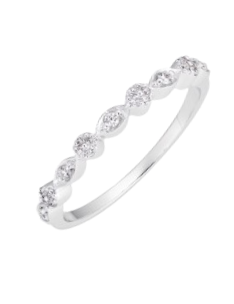 Alliance Femme Or Blanc & Diamants