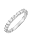 Alliance Femme Demi-tour en Or Blanc & Diamants