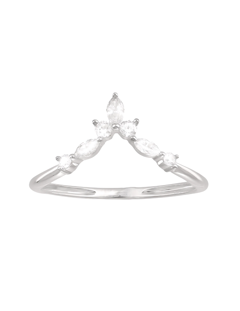 Alliance Femme Diadème Or Blanc