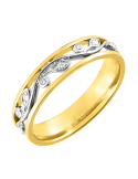 Alliance Femme Diamant Or Jaune & Or Blanc