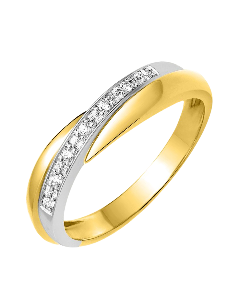 Alliance Femme Or Jaune & Or Blanc