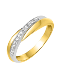 Alliance Femme Or Jaune & Or Blanc