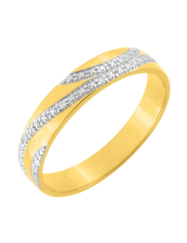 Alliance Femme Or Jaune & Or Blanc