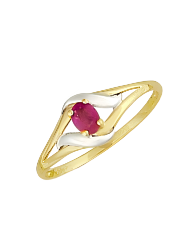 Bague Or Jaune & Rubis