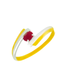 Bague Or Jaune & Rubis
