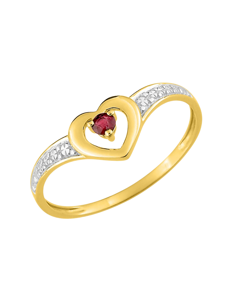Bague Or Jaune & Rubis