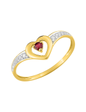 Bague Or Jaune & Rubis