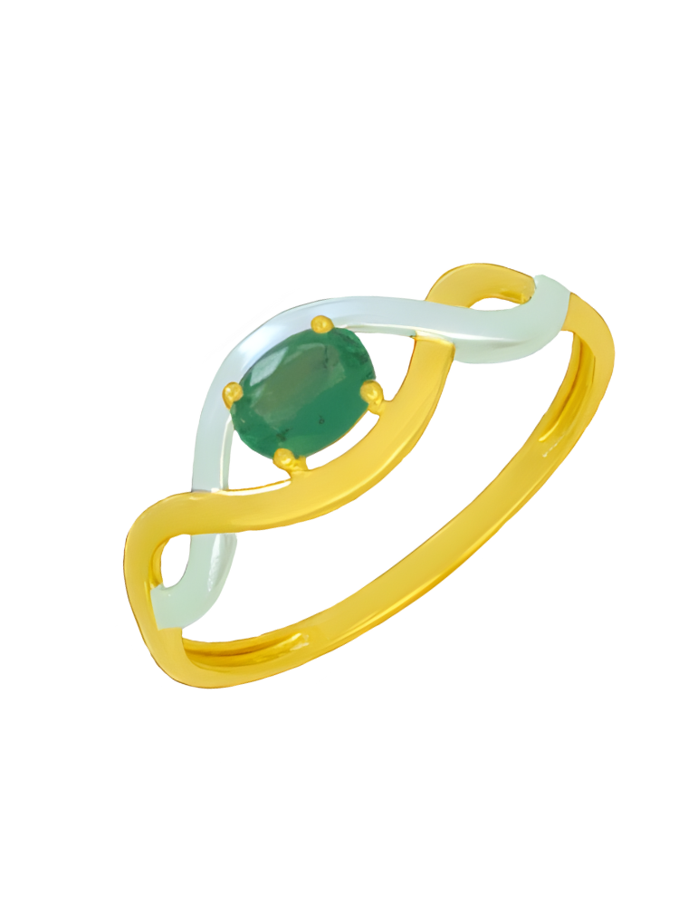 Bague Or Jaune & Emeraude