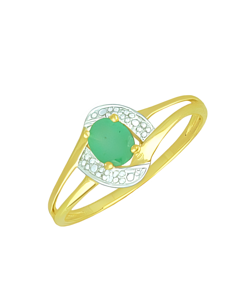 Bague Or Jaune & Emeraude