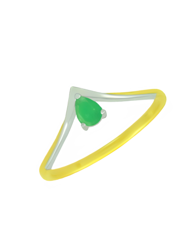Bague Or Jaune & Emeraude