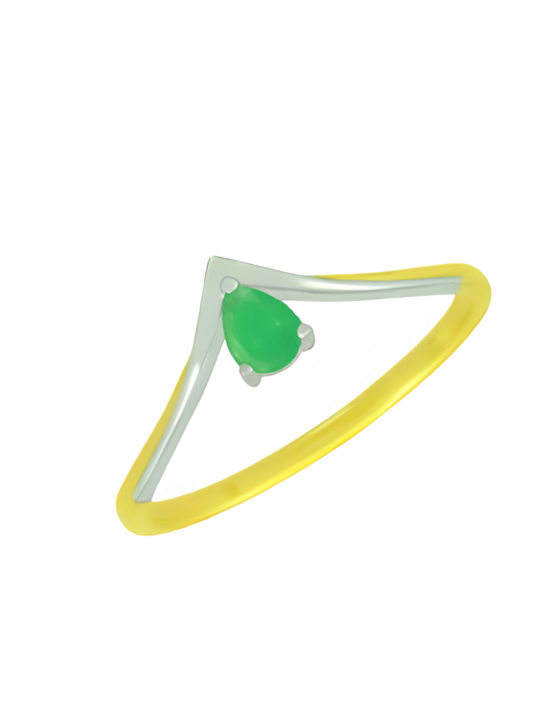 Bague Or Jaune & Emeraude
