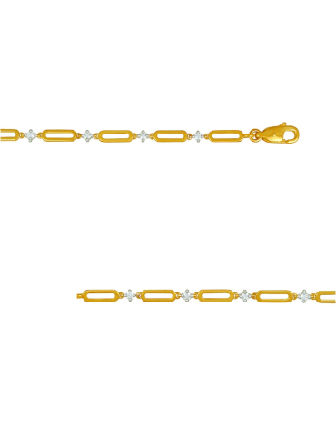 Bracelet Or Jaune et Diamants