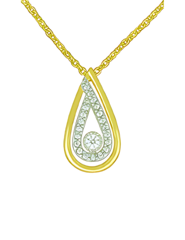 Collier Or Jaune & Diamants