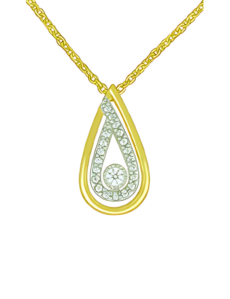 Collier Or Jaune & Diamants