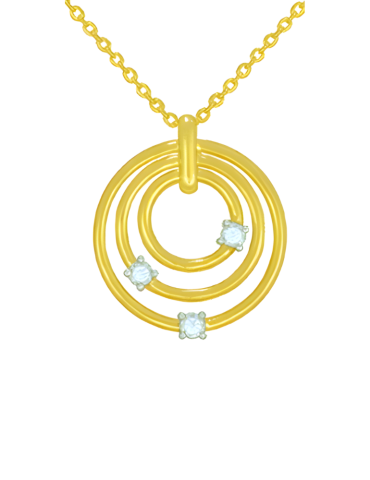 Collier Or Jaune & Diamants