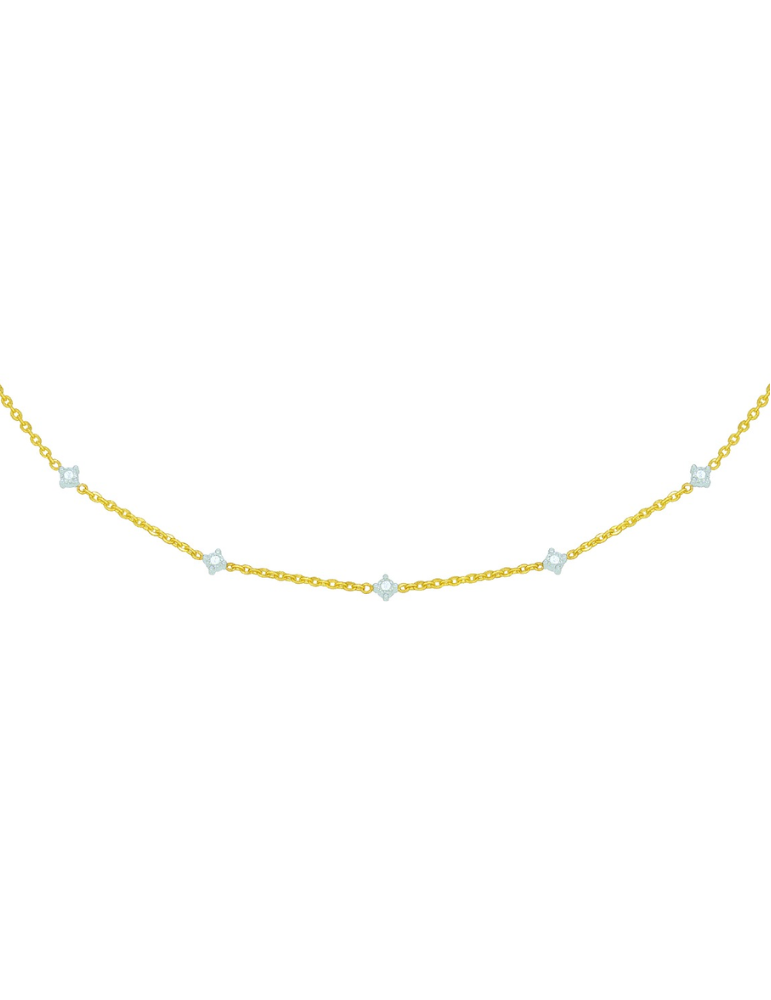 Collier Or Jaune & Diamants