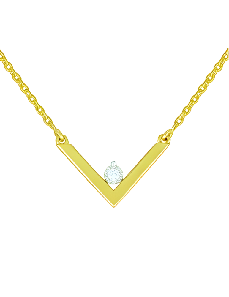 Collier Or Jaune et Diamants