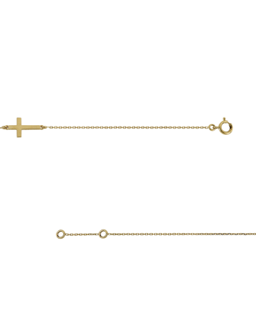 Bracelet Or Jaune croix