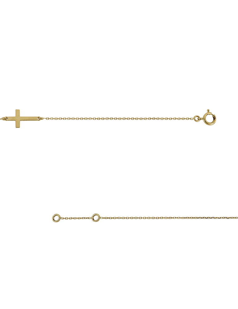 Bracelet Or Jaune croix