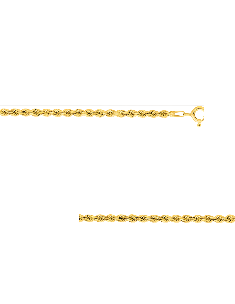 Bracelet maille Corde Or Jaune