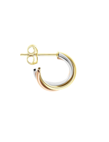 Boucles D’ Oreilles Crèoles Trois Ors