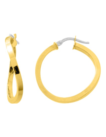 Boucles D’ Oreilles Créoles fil carré Diamètre 18 mm