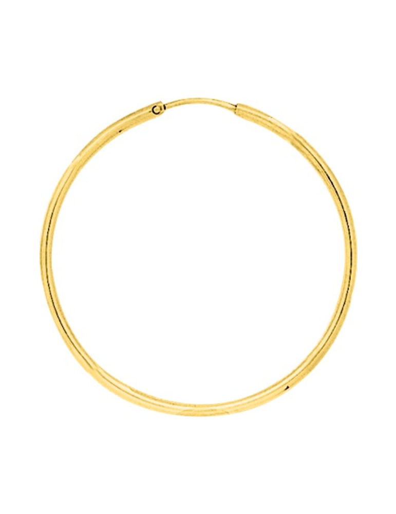 Boucles D’ Oreilles Créoles Or Jaune Diametre 50 mm