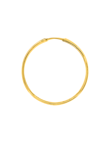 Boucles D’ Oreilles Créoles Classique Or Jaune Diametre 30 mm