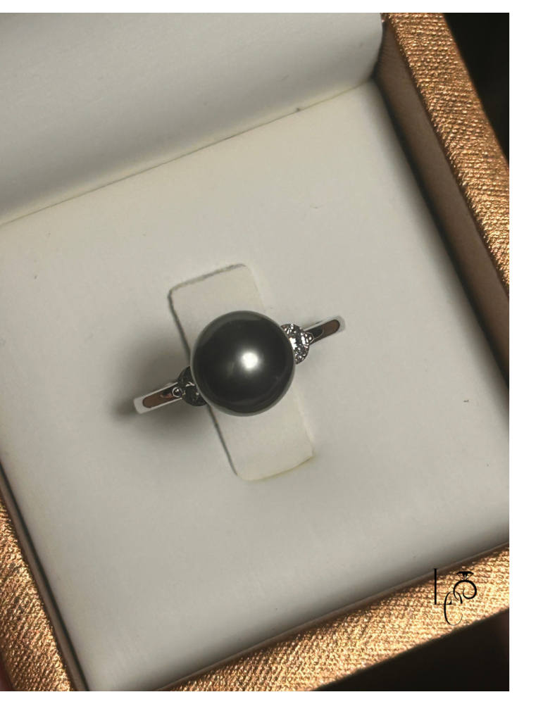 Bague Perle de Tahiti Elégante avec Pierres