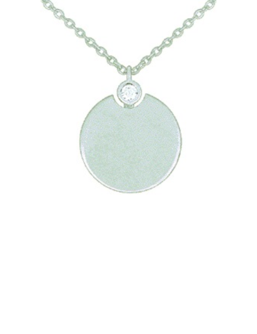 Collier Rond Or Blanc & Diamant