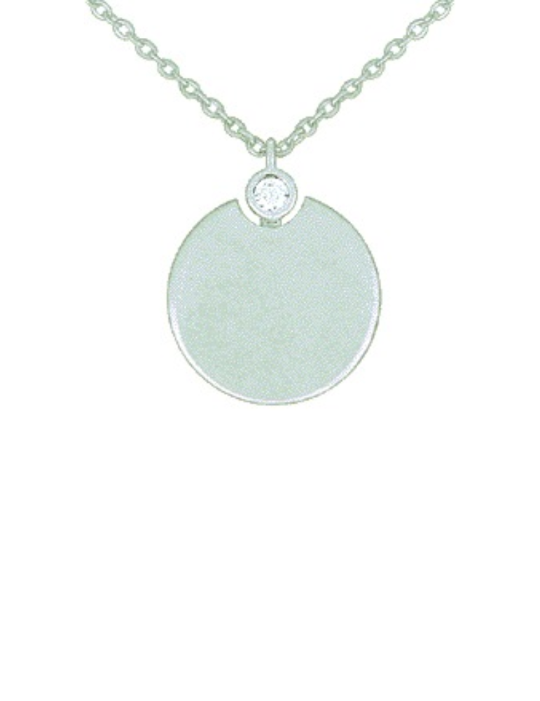 Collier Rond Or Blanc & Diamant